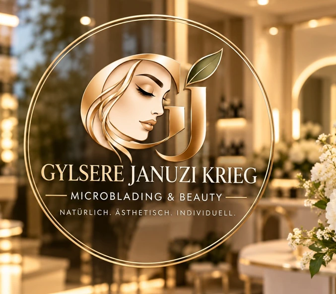 Markenvisualisierung auf einer Glastür